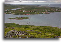 Red Bay with Organ's Island::The wreck of Basque galleon sunk in 1565, believed to be the San Juan, lays in Red Bay waters::