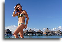 With Bungalows in the Background::Moorea, French Polynesia::