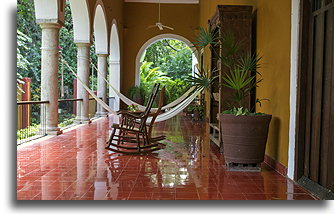 Veranda::Hacienda San Jose, Yucatán, Mexico::