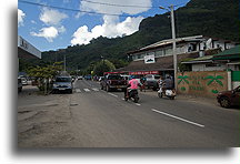 Main Street in Vaitape::Bora Bora, French Polynesia::