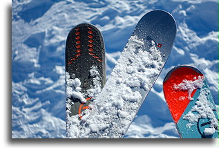 Three Skis::Mammoth, CA, USA::