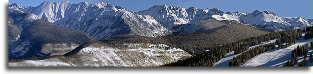 Gore Range, the View from Vail::Vail, Colorado, USA::