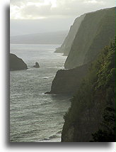 Pololu cliffs at sunrise::Hawaii, the Big Island, Hawaii Islands::